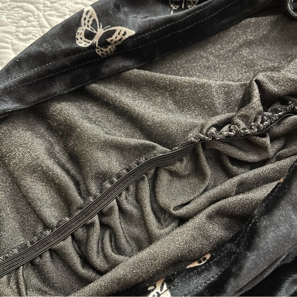 Zaful Dress Gathered Side Velvet Butterfly Tank Size Small - Picture 9 of 14